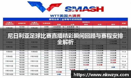 尼日利亚足球比赛直播精彩瞬间回顾与赛程安排全解析